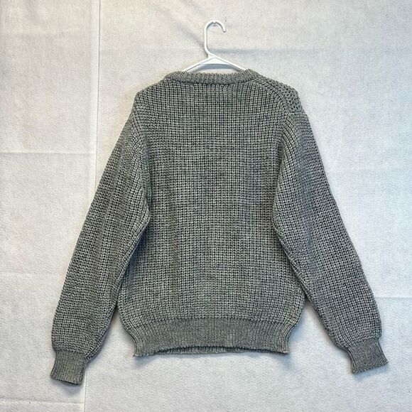 LOFT & BROWNSTONE Sweater Women's Large Gray Crew Neck Pullover Knit Wool Blend - Picture 8 of 10